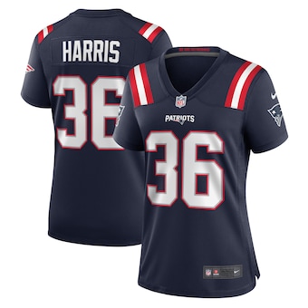 womens nike kevin harris navy new england patriots game play